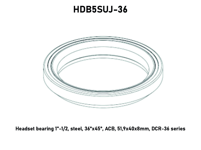 Deda Elementi Headset bearing 1"-1/2, steel, 36°x45°, ACB, 51,9x40x8mm, DCR-36 series
