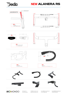 Deda Elementi Alanera RS integrated handlebar, 100x44, RHM-EVO, full carbo