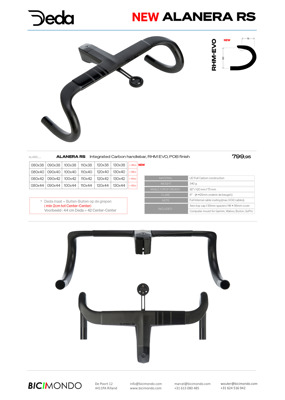 Deda Elementi ALANERA RS integrated handlebar, 130x38, RHM-EVO, full carbo