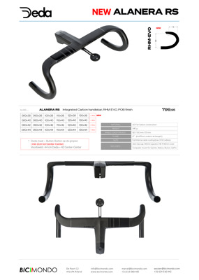 Deda Elementi ALANERA RS integrated handlebar, 90x38, RHM-EVO, full carbon