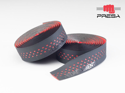 PRESA TAPE , NASTRO, BLACK/RED, double layer, perforated
