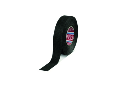 Afplaktape - Kabelweefselband zwart 19 mm x 25 mtr