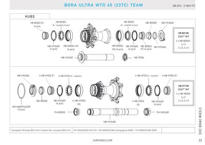 Campagnolo BORA ULTRA WTO 45 DB 2WF C23 PAIR N3W TEAM
