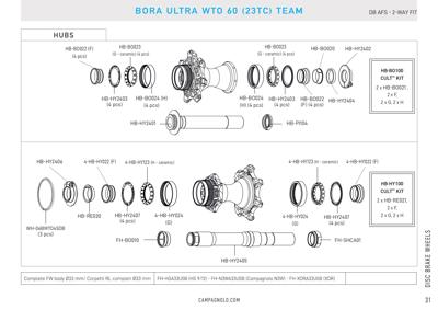 Campagnolo BORA ULTRA WTO 60 DB 2WF C23 PAIR N3W TEAM
