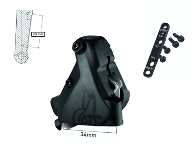 140 Fr. Caliper matte/hose+oil/adapter