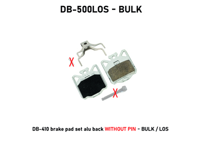 DB-410 brake pad set alu back WITHOUT PIN - BULK / LOS