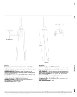 Deda Elementi GERA EDG Gravel Fork, D-Shape, DCR system, POB finish