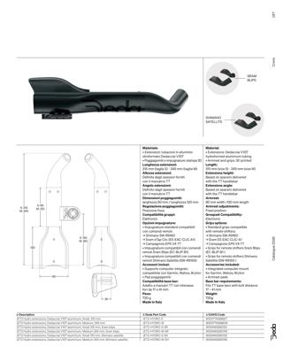 Deda Elementi JET2 Hydro extensions, Dedacciai V107 aluminium, Small, 315m