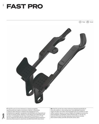 Deda Elementi FastPro extensions set, carbon, Ø31.7mm h-bar, 410mm length