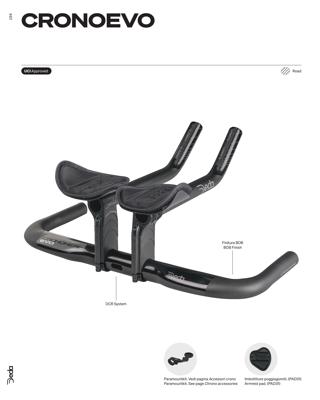 Deda Elementi CRONONERO EVO alloy basebar + J-bend extensions, 42cm width,