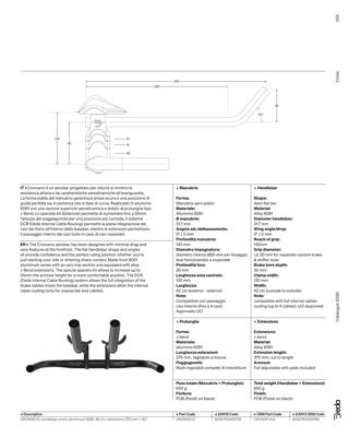 Deda Elementi CRONONERO EVO alloy basebar + J-bend extensions, 42cm width,