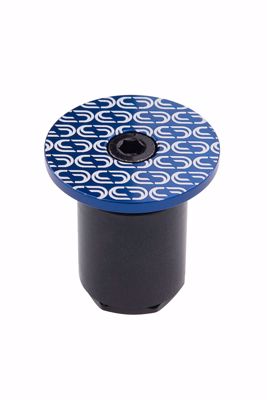 LOOP END-PLUG / TAPPO MANUBRIO, BLUE anodized, expander sy