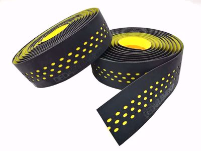PRESA TAPE, NASTRO BLACK /YELLOW, double layer, perforated