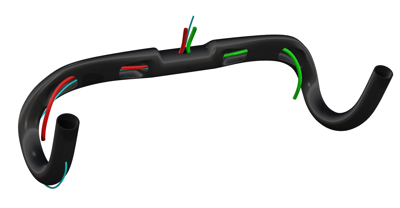 Deda Elementi SUPERZERO DCR Carbon aero h-bar, 31.7, 46cm, POB finish, w/D