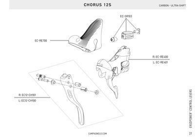 Campagnolo CHORUS Ultra Shift 12s Ergopower shifiting levers