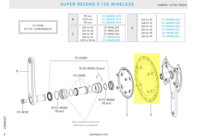 48X32 chainring+screws - SR WRL 12s