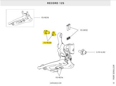5 mm f. derailleur cable bolt with washer
