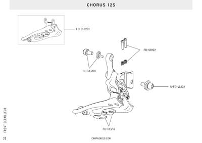 Campagnolo CHORUS 12s braze-on front der.
