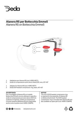 Deda Elementi BOTTECCHIA (Emme 5) topcover adapter for Alanera RS