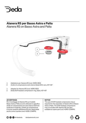 Deda Elementi BASSO (Palta, Astra) topcover adapter for Alanera RS