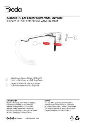 Deda Elementi FACTOR (Ostro Vam, O2 Vam) top cover adapter for Alanera RS