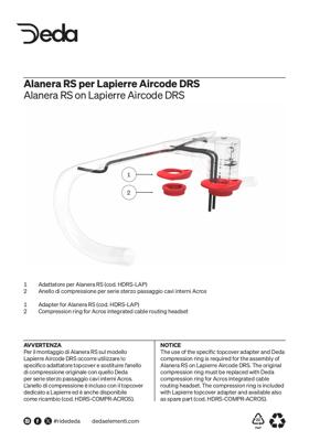 Deda Elementi LAPIERRE (Aircode DRS) topcover adapter for Alanera RS