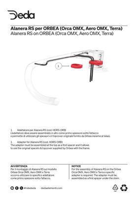 Deda Elementi ORBEA (Orca OMX, Aero OMX, Terra OMR) spacer adapter for Alanera RS
