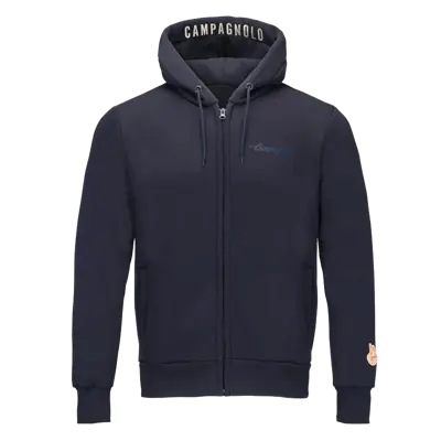 Hoodie Sweatshirt logo blue unisex XS