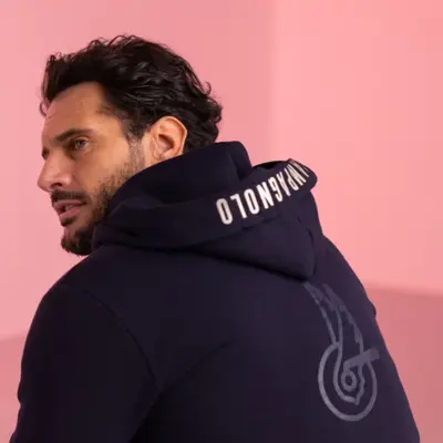 Campagnolo Hoodie Sweatshirt logo blue unisex XS