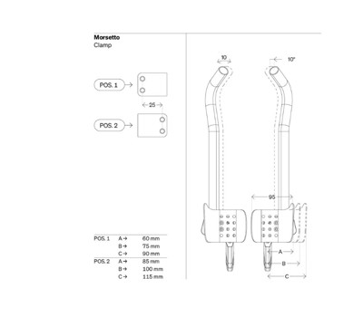 Deda Elementi Parabolica Pro, extensions, aluminium 6061, Ø31.7mm handlebar, 385mm lengt