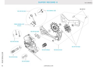 Campagnolo SRX WRL 13s rear derailleur - NANO CLUTCH ( max 48T )