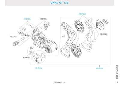 Campagnolo EKAR GT 1x13 rear derailleur