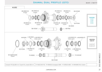 Campagnolo SHAMAL DUAL PROFILE DB 2WF C23  - wielset