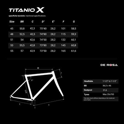 De Rosa TITANIO X - COMPLETE FIETS